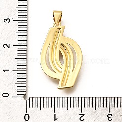 Rack Plating Brass Micro Pave Cubic Zirconia Pendants&nbsp;KK-L226-023G