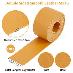 2M Flat Double Face Lychee Pattern Imitation Leather Band&nbsp;LC-WH0010-01B-05