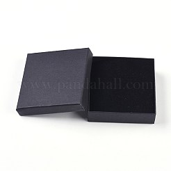 Kraft Cotton Filled Cardboard Paper Jewelry Set Boxes&nbsp;CBOX-G015-05