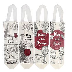 Non-Woven Reusable Folding Wine Bottle Gift Bags with Handle&nbsp;ABAG-C012-02