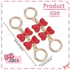 2Pcs Alloy Enamel Bowknot Link Purse Strap Extenders&nbsp;FIND-AN0001-19