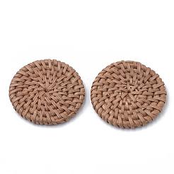 Handmade Reed Cane/Rattan Woven Beads&nbsp;WOVE-Q075-04