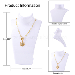 Organic Glass Necklace & Earring Standing Bust Displays&nbsp;NDIS-E006-2A