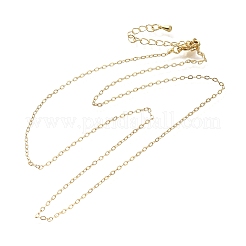Rack Plating Brass Cable Chain Necklaces for Women&nbsp;NJEW-M048-01G