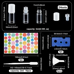 24Pcs Transparent Glass Roller Ball Bottles&nbsp;MRMJ-BC0003-35