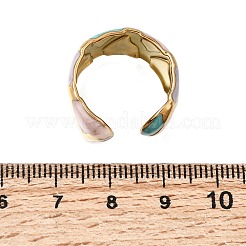 304 Stainless Steel Enamel Wide Cuff Open Rings for Women&nbsp;SA-K003-03F-G