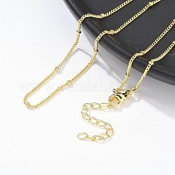 Brass Satellite Chains Necklace for Women&nbsp;LS-NJEW-P265-43G