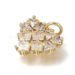 Brass Pave Cubic Zirconia Charms&nbsp;CU-CBAEEA8-13A-G