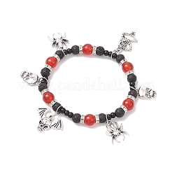 Halloween Alloy Charm Bracelets&nbsp;BJEW-TA00676