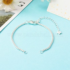 Tarnish Resistant Handmade 304 Stainless Steel Box Chains Bracelets Making Accessories&nbsp;AJEW-JB01020