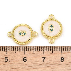 Brass Micro Pave Clear Cubic Zirconia Connector Charms&nbsp;CU-CBA5CB0-21G