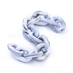 Transparent Acrylic Handmade Cable Chain&nbsp;AJEW-JB00542-03