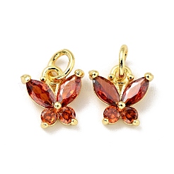 Rack Plating Brass Inlaid Cubic Zirconia Charms&nbsp;KK-G394-03G