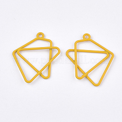 Spray Painted Alloy Pendants&nbsp;PALLOY-T067-18D