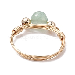 Round Natural & Synthetic Gemstone Finger Rings&nbsp;RJEW-JR00699