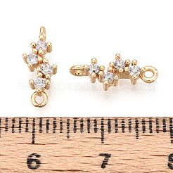 Brass Micro Pave Cubic Zirconia Links Connectors&nbsp;KK-S359-079-RS