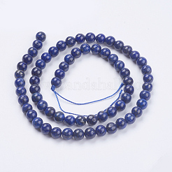 Natural Lapis Lazuli(Filled Color Glue) Beads Strands&nbsp;X-G-K269-02-6mm