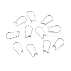 Tarnish Resistant 316 Surgical Stainless Steel Hoop Earrings Findings Kidney Ear Wires&nbsp;X-STAS-E009-6