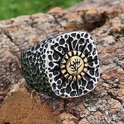 Textured 304 Stainless Steel Finger Rings&nbsp;FS-WG3E048-05