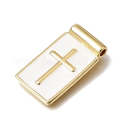 Brass with White Enamel Pendants&nbsp;KK-CBA8E93-04A