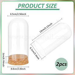 2Pcs Glass Cloche Dome Covers&nbsp;AJEW-BC0008-81
