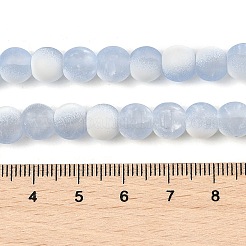 Frosted Crackle Glass Beads Strands&nbsp;GLAA-U001-6mm-M14