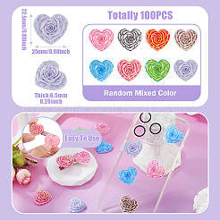 100Pcs Printed Opaque Resin Cabochons&nbsp;CRES-TA0001-71