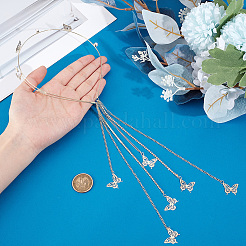 Zinc Alloy Rhinestone Hair Bands&nbsp;OHAR-WH20007-01A-G