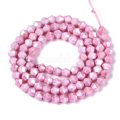 Anti-Tarnish Electroplate Bicone Glass Beads Strands&nbsp;EGLA-T021-4mm-16-04