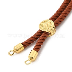 Twisted Nylon Cord Silder Bracelets&nbsp;DIY-B066-03G