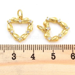 Rack Plating Brass & Cubic Zirconia Pendants&nbsp;KK-S371-05G