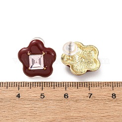 Valentine's Day Alloy & Resin Stud Earrings&nbsp;EJEW-T055-04