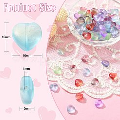 100Pcs Transparent Electroplate Frosted Glass Bead&nbsp;EGLA-CJ0001-20