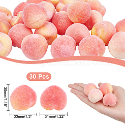 Mini Foam Imitation Peaches&nbsp;DJEW-WH0038-30