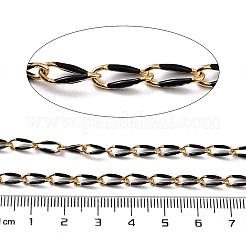Ion Plating(IP) 304 Stainless Steel Enamel Twisted Oval Link Chains&nbsp;CHS-K019-02G-02