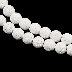 Synthetic Lava Rock Beads Strands&nbsp;G-S397-D02-10mm