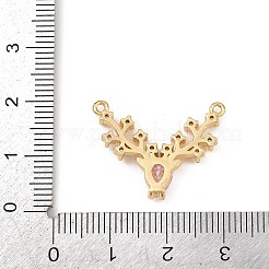 Brass Micro Pave Cubic Zirconia Pendants&nbsp;KK-F919-29G
