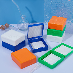 8Pcs 4 Colors 25 Pieces Plastic Microscope Slide Storage Box&nbsp;CON-OC0001-82