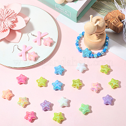 40Pcs UV Plating Opaque Acrylic Beads&nbsp;PACR-SC0001-12