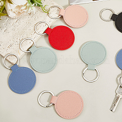 CutHollow 10Pcs 5 Colors PU Leather Keychain&nbsp;KEYC-CL0001-10