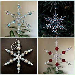30Pcs Christmas Snowflake Iron Wire Forms&nbsp;IFIN-SC0001-98A