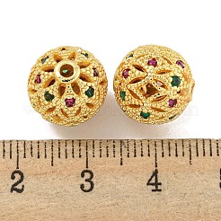 Rack Plating Brass Cubic Zirconia Beads&nbsp;KK-L215-330B-G