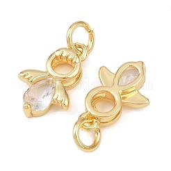 Brass Micro Pave Cubic Zirconia Pendants&nbsp;KK-G544-33G