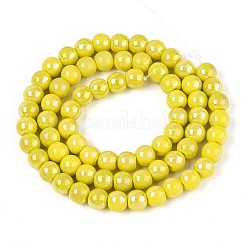Electroplate Opaque Glass Beads Strands&nbsp;GLAA-T032-P6mm-AB16