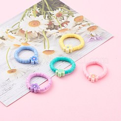 Handmade Polymer Clay Stretch Rings&nbsp;RJEW-JR00345