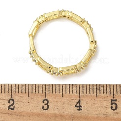 Rectangle Clear Cubic Zirconia Finger Rings&nbsp;RJEW-G337-13G