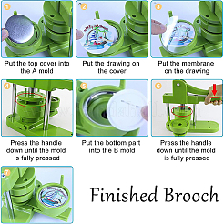 250 Sets 3 Style Iron Brooch Cabochon Bezel Settings&nbsp;DIY-BC0004-80