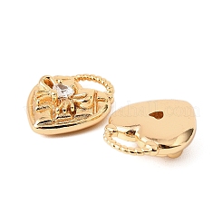 Brass Micro Pave Cubic Zirconia Pendants&nbsp;KK-K351-63G
