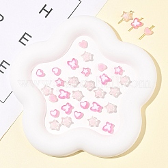 200Pcs 5 Styles Transparent Acrylic Beads&nbsp;TACR-FS0001-54A