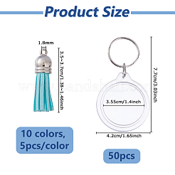 50Pcs Acrylic Keychain Blanks&nbsp;DIY-DC0008-22